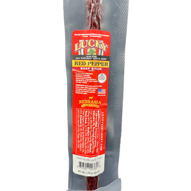 Red Pepper Beef Stick | 1.25 oz. | Perfectly Cooked Hot, Sweet, & Premium All Natural Beef | Spice Lovers | Spicy Snack | All Natural | Nebraska Beef | Expertly Cooked & Seasoned | Lean, Tender Beef | 6 Pack | Shipping Included
